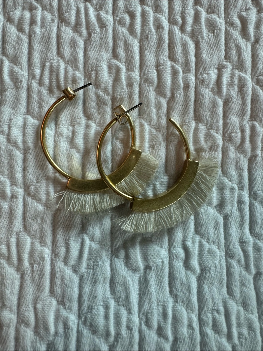 Madewell - Gold Hoop Fringe Earrings - Women Jewelry